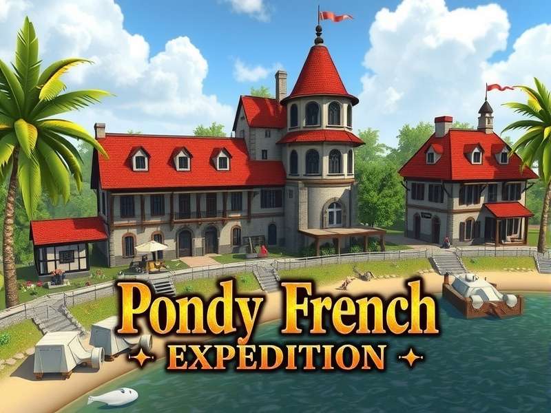 Pondy French Expedition game cover showing French colonial architecture